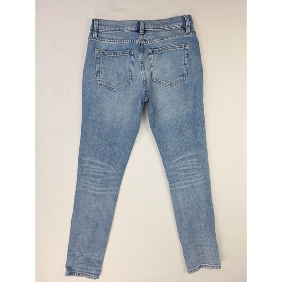 Frame Size 25X29 Womens Le Garcon Eve Blue Straight Denim Egyptian Cotton Jeans - Picture 1 of 13